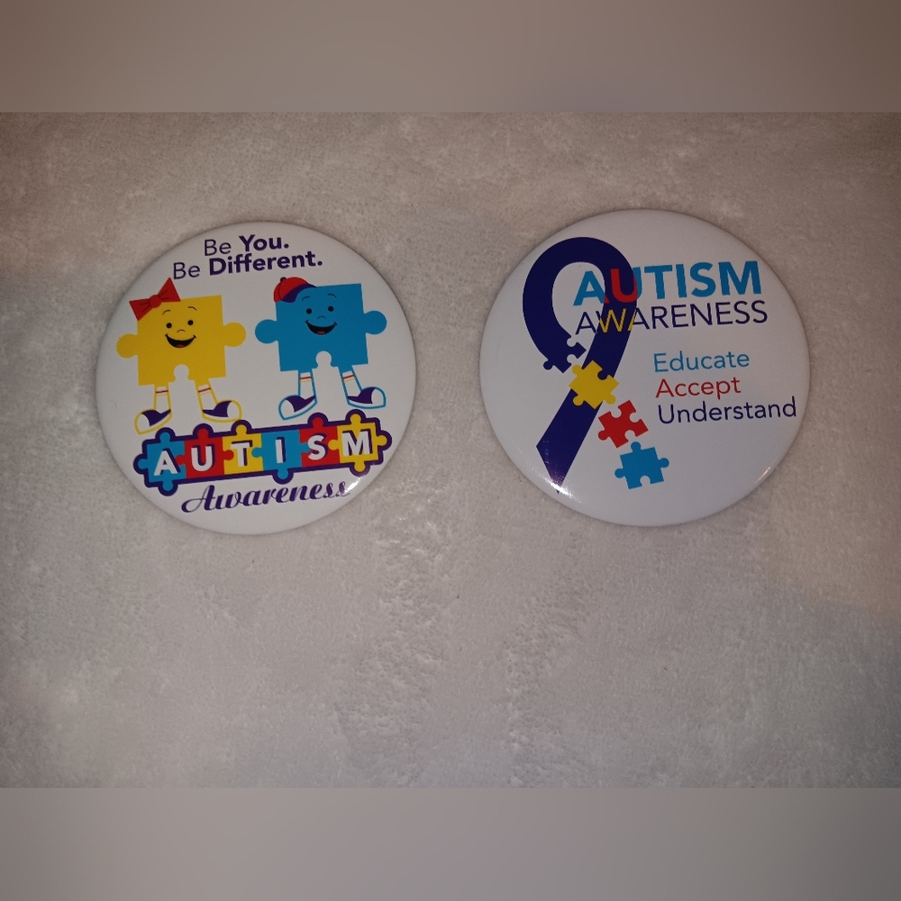 NWOT Autism Awareness/Acceptance Buttons Lot of 2